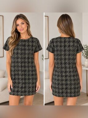 BOSS Hugo boss Abstract Mini Dress in Black & Gray Like New